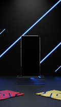 Minimalistisches Black Smartphone mit Chrome Trim
