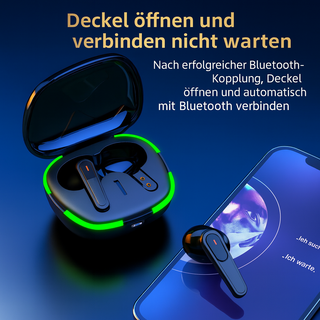 TWS Bluetooth 5.0 In-Ear Headphone Wireless Touch IPX4 LED Chargercase