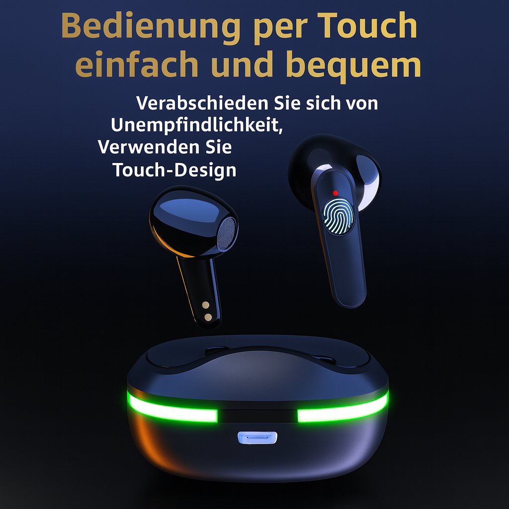 TWS Bluetooth 5.0 In-Ear Headphone Wireless Touch IPX4 LED Chargercase